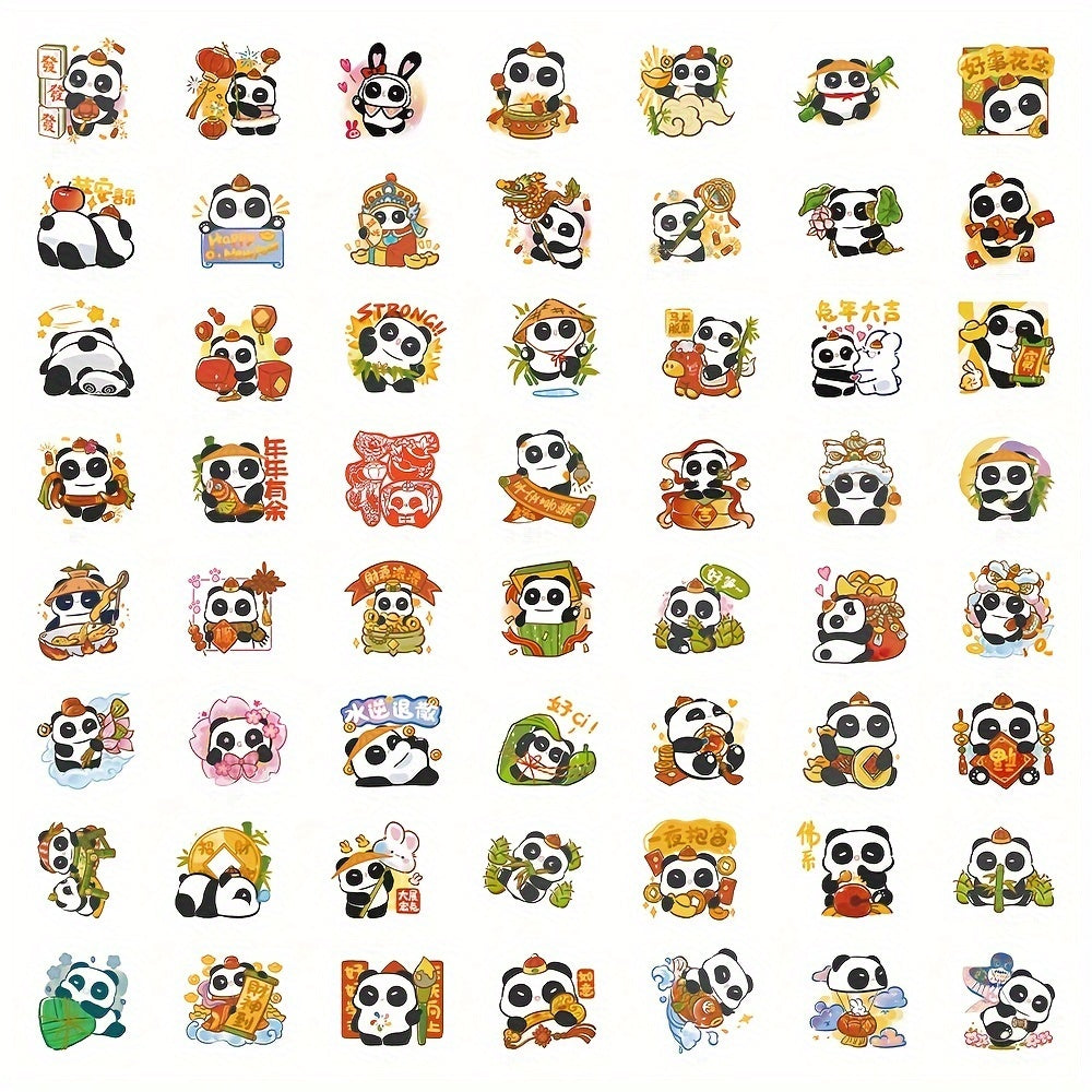 120pcs Creative Panda Stickers Waterproof DIY Party Gift Decoration