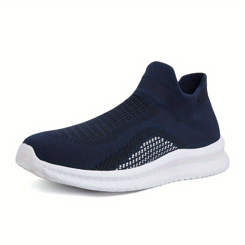Men's Breathable Slip On Sock Shoes for Plus Size, Comfy Non Slip Sneakers
