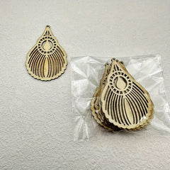 10pcs Hot Air Balloon Shape Sliced Pendant Wooden Earrings Necklace Crafts