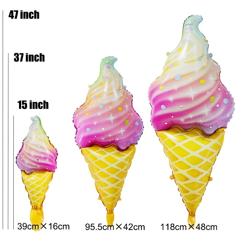 Ice Cream Balloon Toys in 3 Sizes for Party Wedding Birthday Celebration