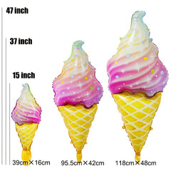 Ice Cream Balloon Toys in 3 Sizes for Party Wedding Birthday Celebration