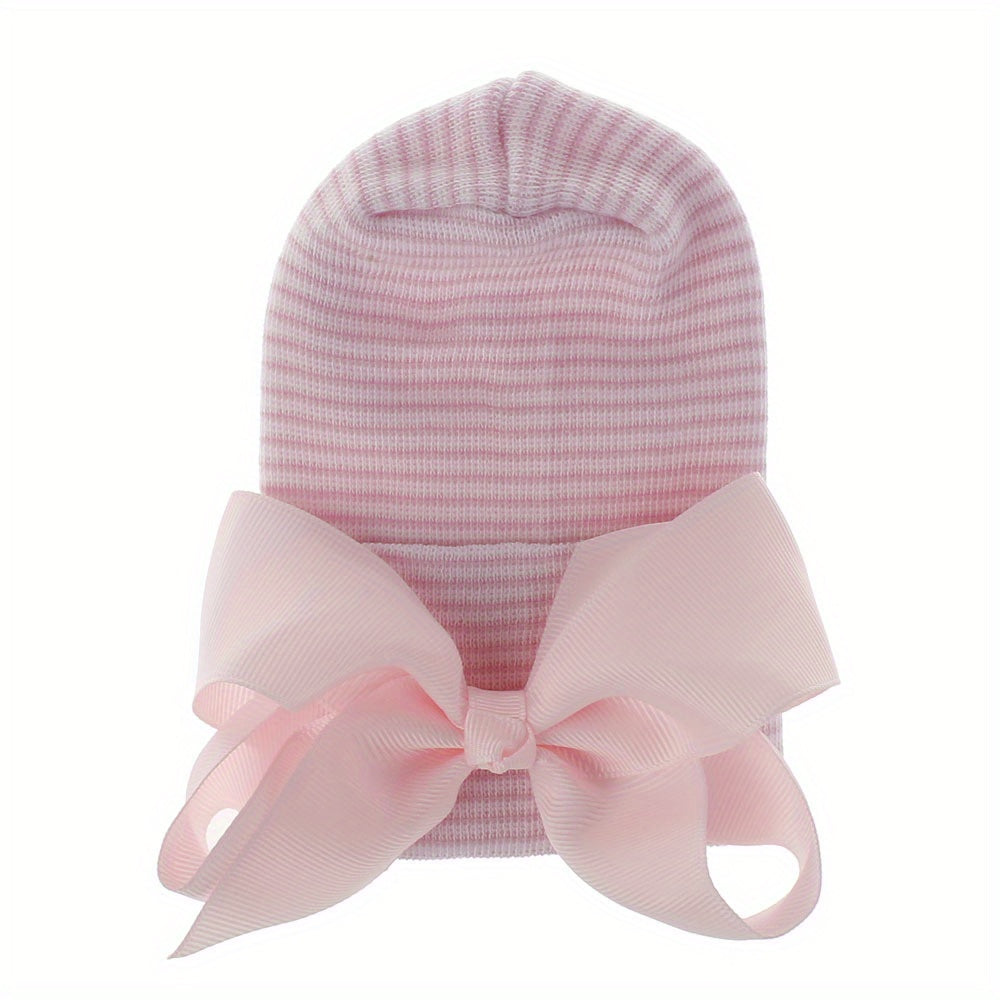 Double Layer Baby Hat With Bow - Men Women
