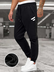 Mythic Dragon Pattern Men's Warm Jogger Sweatpants for Fall/Winter