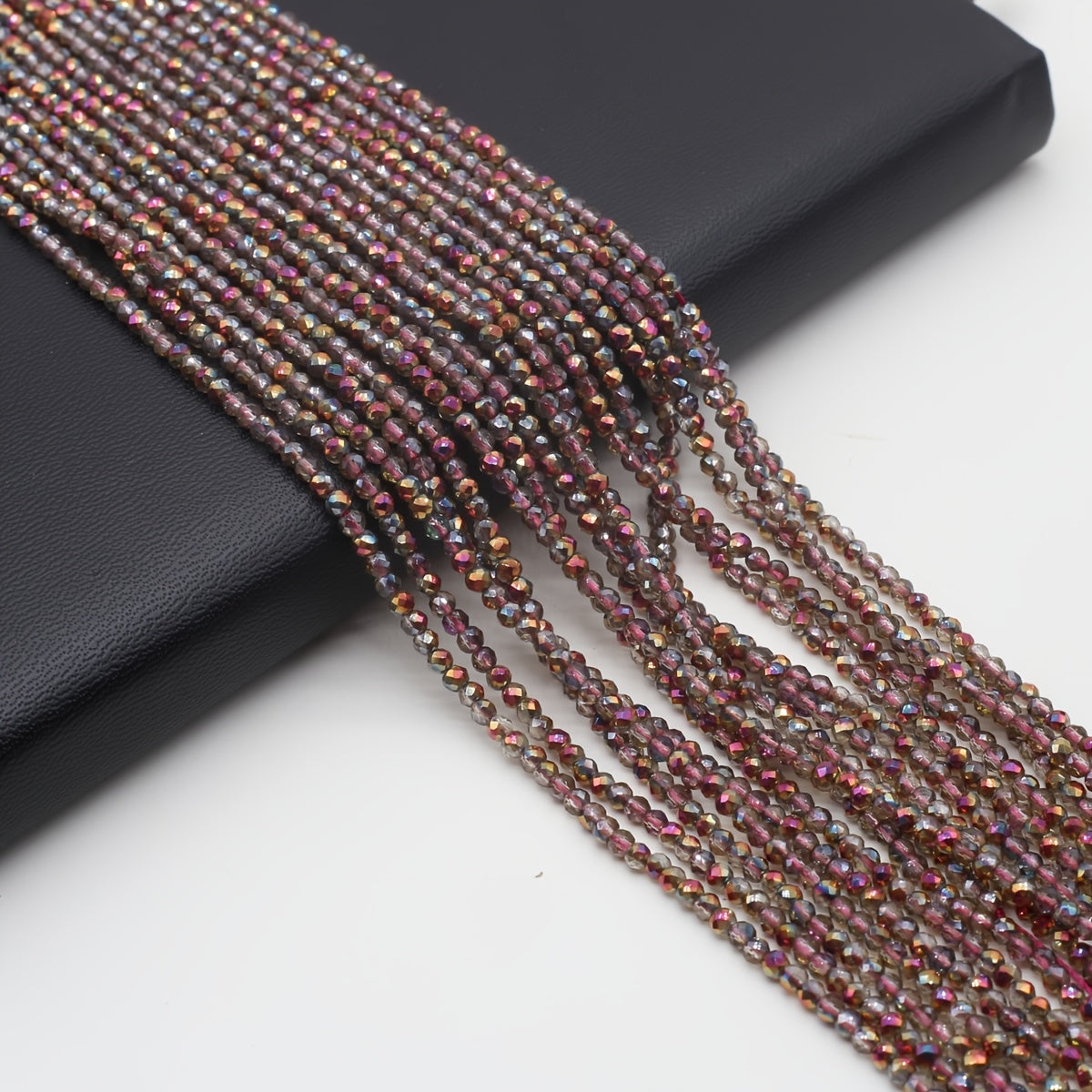 15'' Red Brown Spinel Faceted Beads for Plated Beading