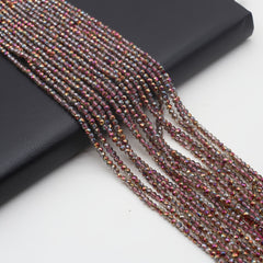 15'' Red Brown Spinel Faceted Beads for Plated Beading