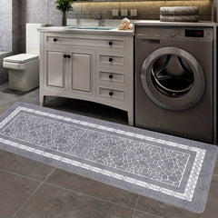 Grey Non-slip Absorbent Floor Mat for Living Room Bedroom