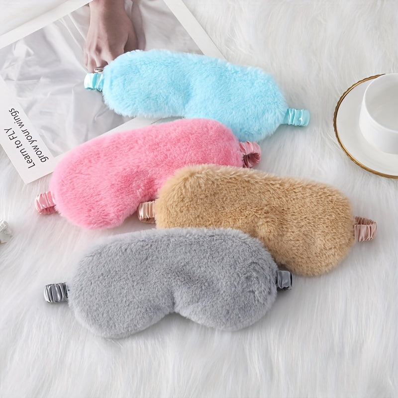 Winter Plush Sleep Eye Mask Blackout Breathable Comfortable Rest