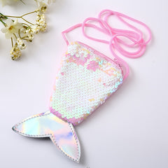 Sequin Mermaid Tail Shoulder Bag Zipper Messenger Coin Purse