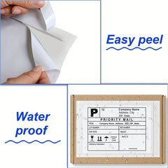 50 Clear Adhesive Packing List Pouches with Mailing Label