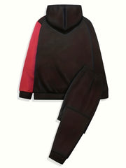 Men's Pocket Hoodie & Sports Trousers Set for Spring & Autumn