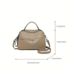 Luxury Leather Handbag with Large Capacity for Women