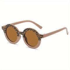 Kids Cartoon Round Frame Sunglasses - UV Protection