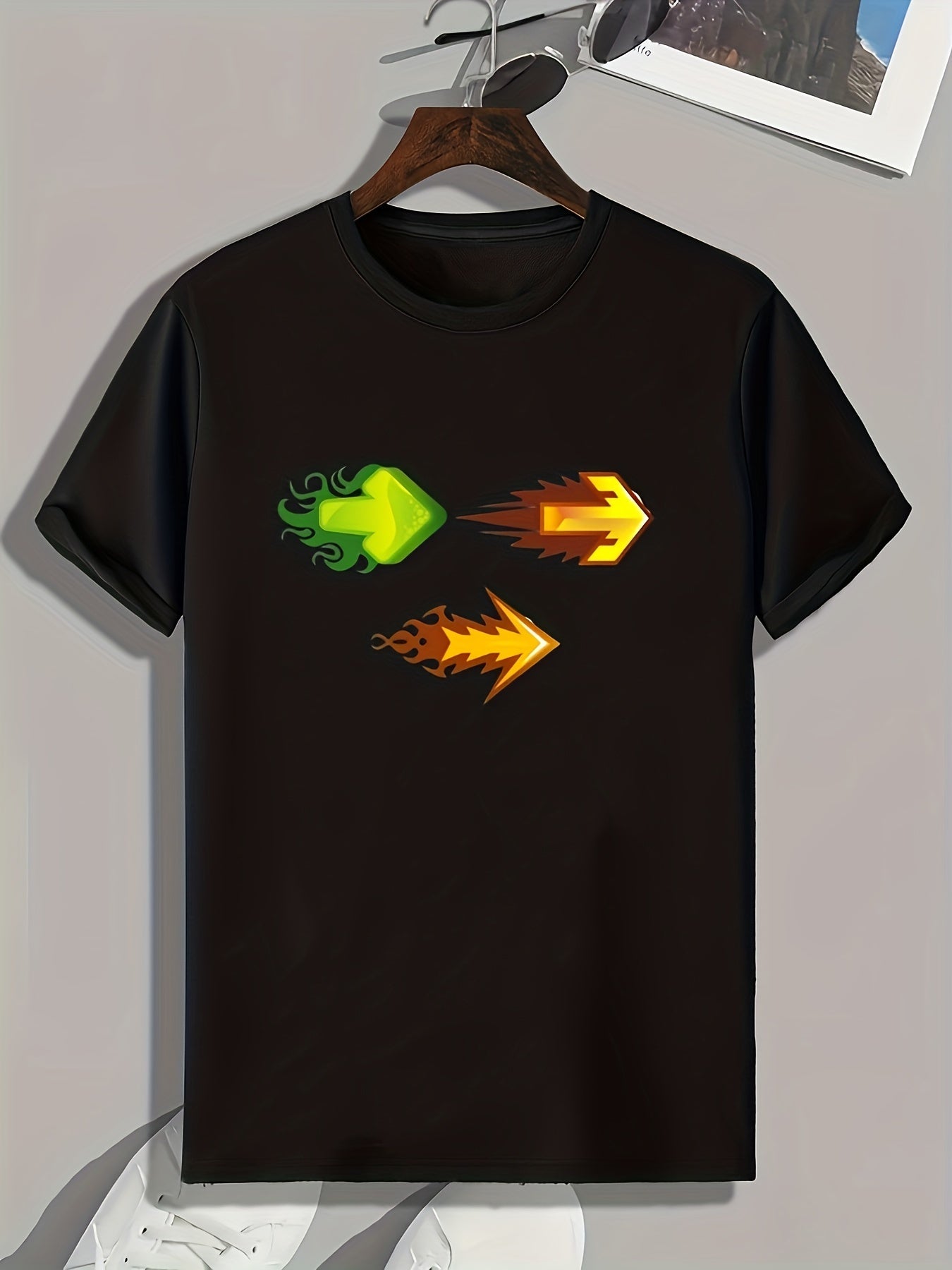 Arrows Pattern Print Men's Sports T-shirt