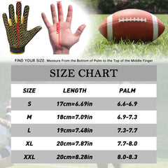 College Football Gloves Adjustable Closure Colors Elastic for Sports