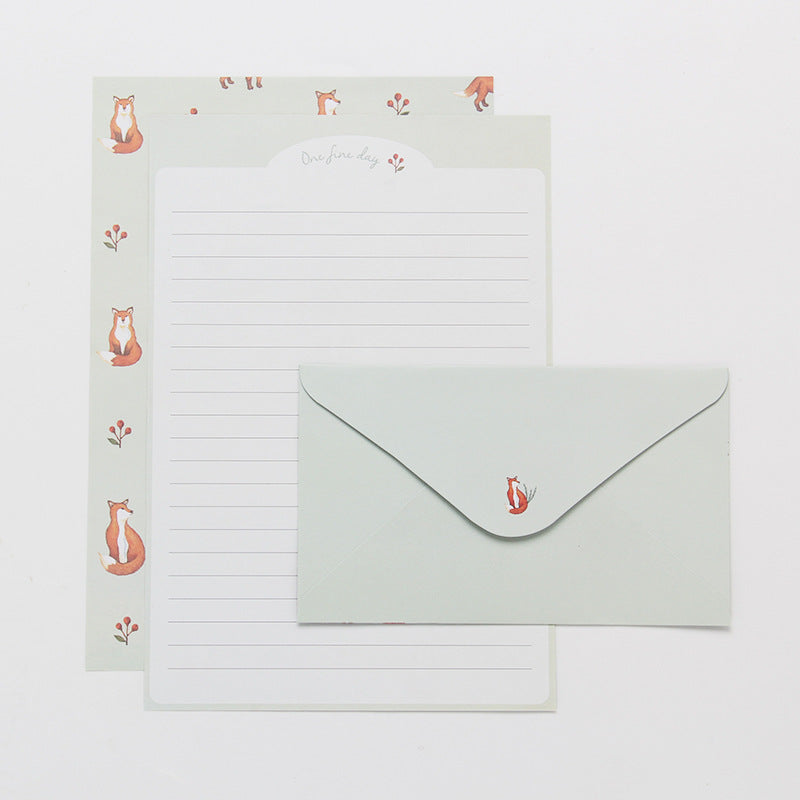 9Pcs Stationery Set: 6 Letter Paper, 3 Envelopes, Writing Office School Supplies