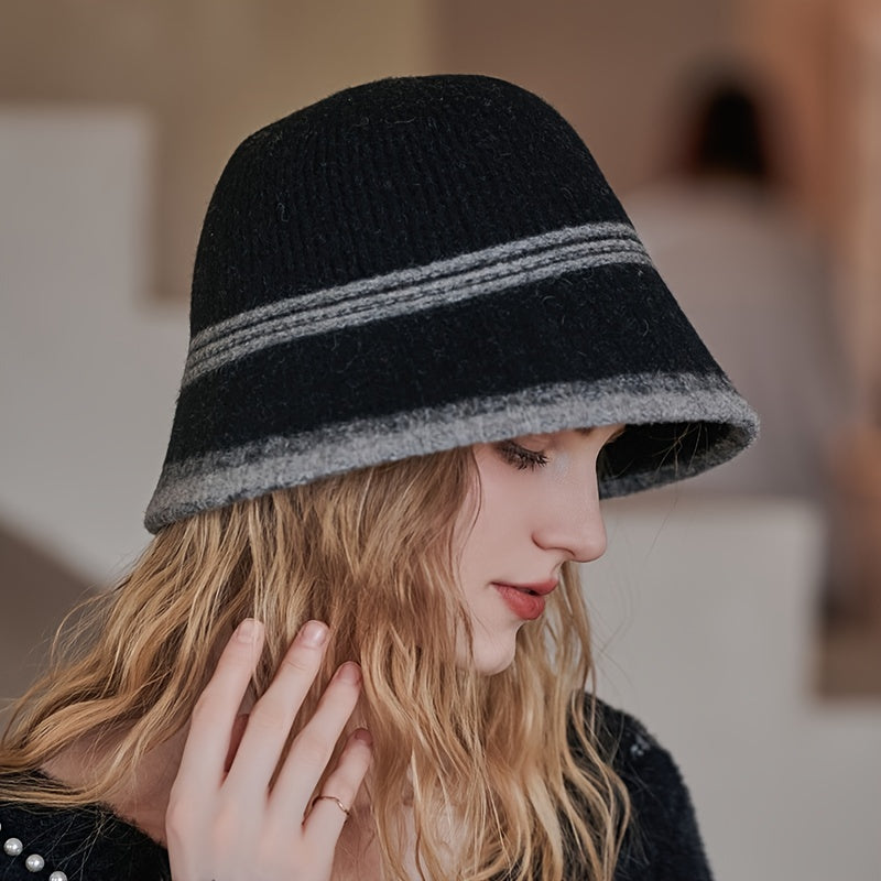 Multicolor Wool Bucket Hat Unisex Valentines Gift