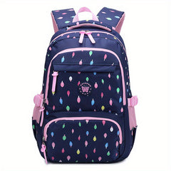 Colorful Leaves Printed Kids Backpack for Primary School Students