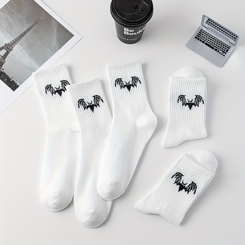 10 Pairs Bat Pattern Socks Women's Stockings