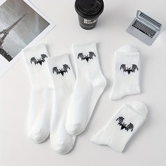 10 Pairs Bat Pattern Socks Women's Stockings