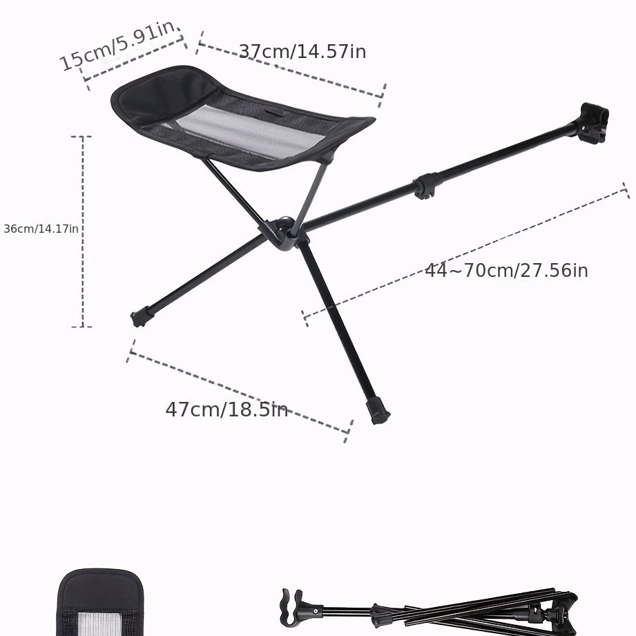Portable Camping Chair with Footrest and Reclining Swing Feature