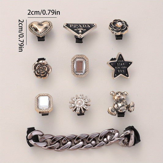 Unisex Shoe Buckle OL Shoelace Decoration DIY Matching 10pcs