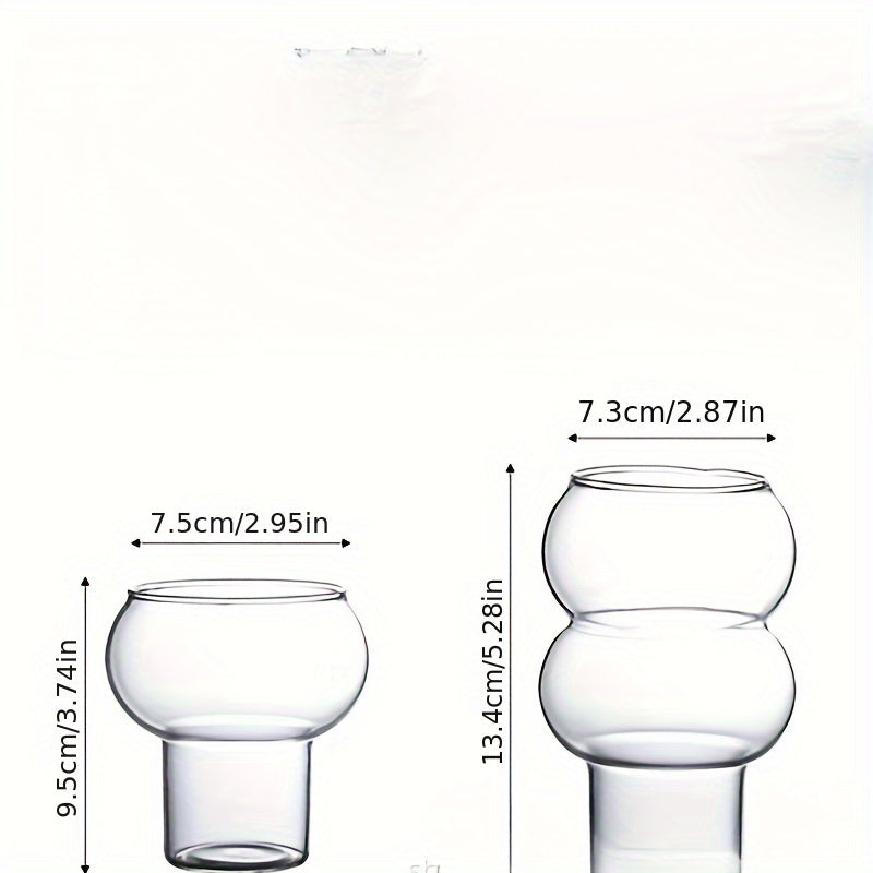 Creative Gourd Shaped Glass Water Cup for Beer Cocktail Coffee Drinking