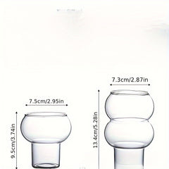 Creative Gourd Shaped Glass Water Cup for Beer Cocktail Coffee Drinking