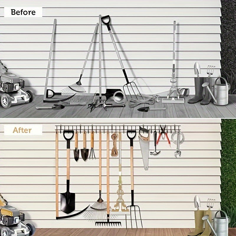 Heavy Duty Wall Mounted Storage Hook for Garden Tools, Shovel, Rake, Broom, Hose