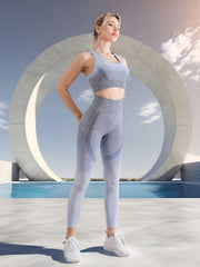 Gradient Sports Bra & Leggings Set for Yoga Workout