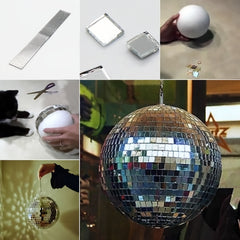 1400pcs Mini Square Glass Mirror Tiles 5x5mm Self Adhesive Stickers