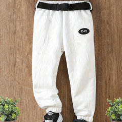 Boys Casual Textured Comfortable Active Sweatpants Kids Clothing