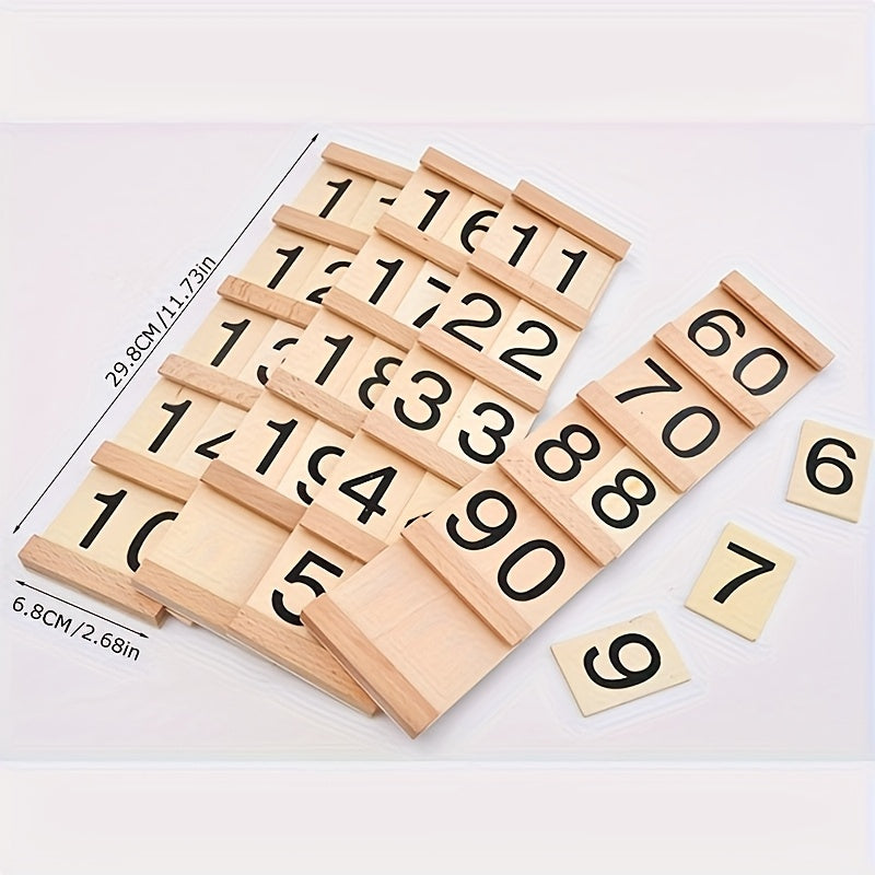 Numbers 1-99 Wooden Card Puzzle Toys