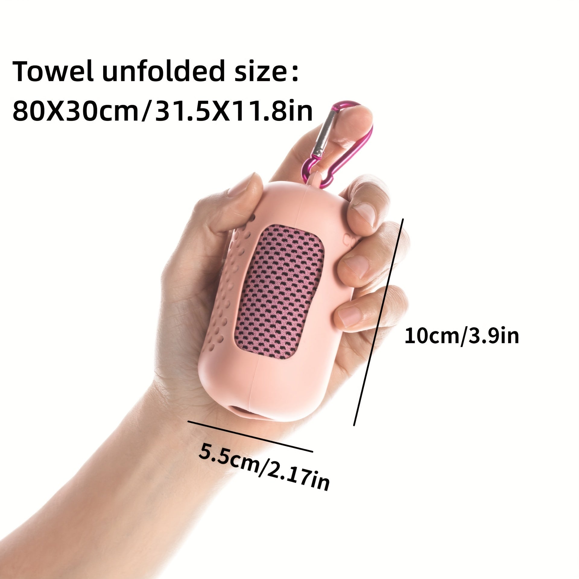 Cooling Ice Silk Towel with Silicone Bag for Outdoor Activities