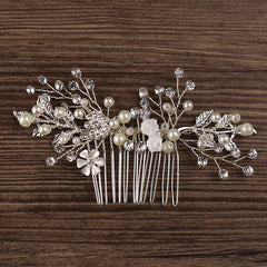 Golden Leaf Hair Comb Wedding Hair Jewelry Bridal Accessories