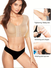 SCARBORO Front Buckles Shaper Tops Compression Arm Shapewear