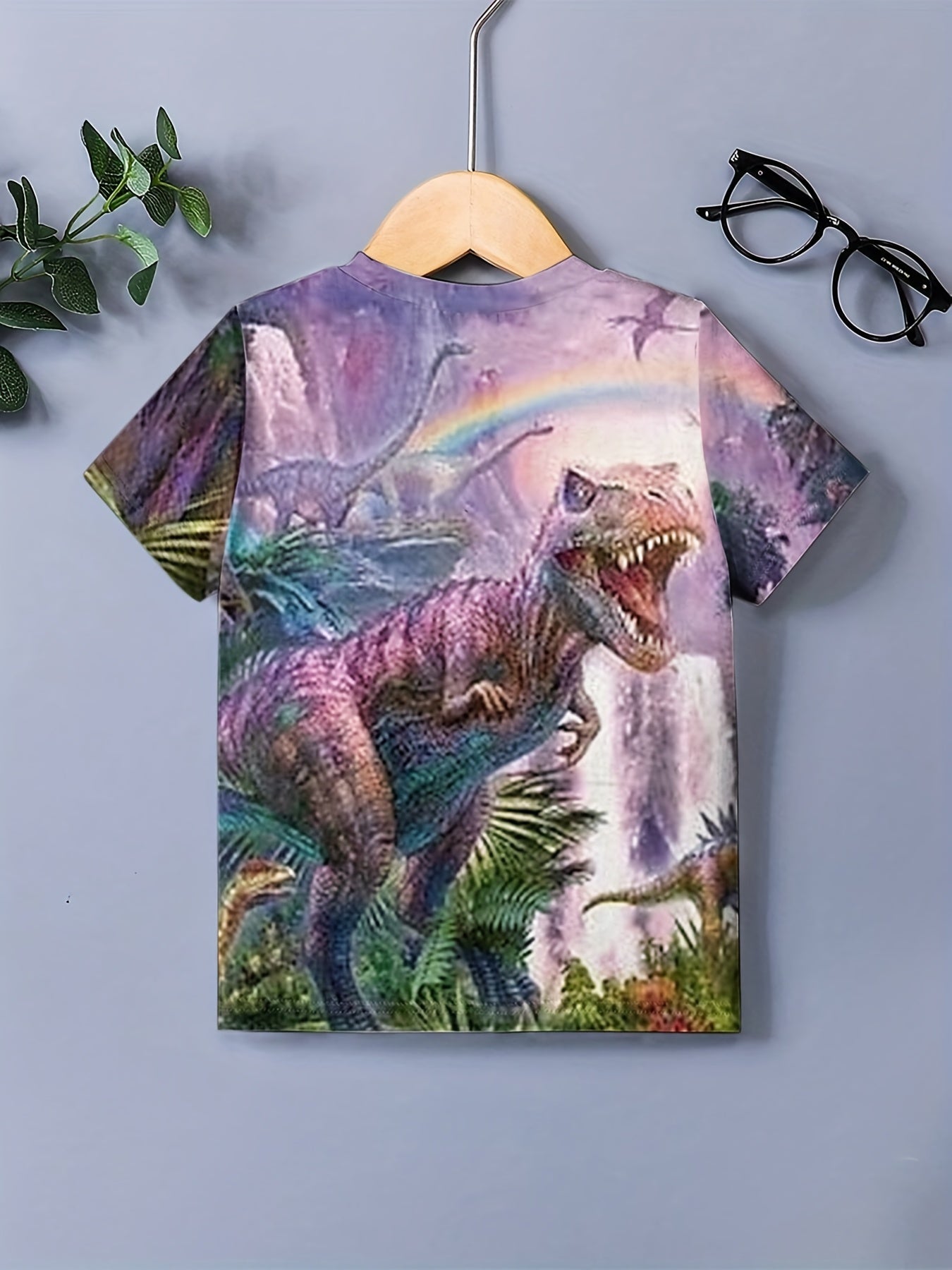 Boy's 3D Dinosaur Print T shirt Casual Breathable Tee Kid's Clothing