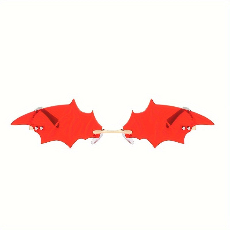 Bat Wings Lens Metal Frame Sunglasses for Christmas Halloween Party