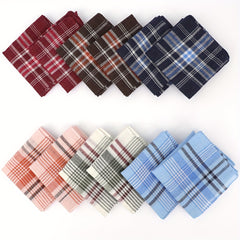 Men's 12 Pack Soft Hankies with Stripe Pocket Square Towel