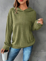 Solid Drop Shoulder Hoodie Casual Long Sleeve Hoodies Sweatshirt