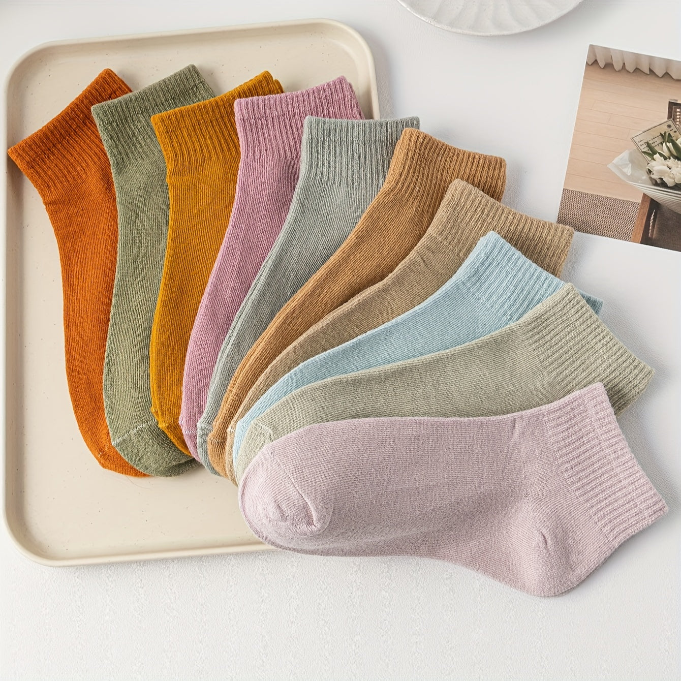 10 Pairs Comfy Breathable Short Sports Socks Women Stockings