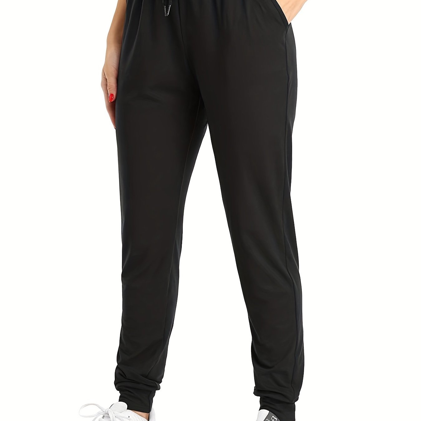 Solid Drawstring Joggers - Women's Casual Pants