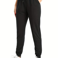 Solid Drawstring Joggers - Women's Casual Pants