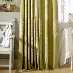 1pc Tree Embroidery Curtain for Home Decor