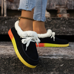 Women's Non slip Snow Shoes Comfortable Winter Warm Flat Shoes