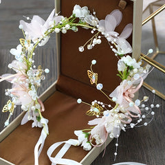 Flowers Butterfly Wreath Princess Hair Accessories