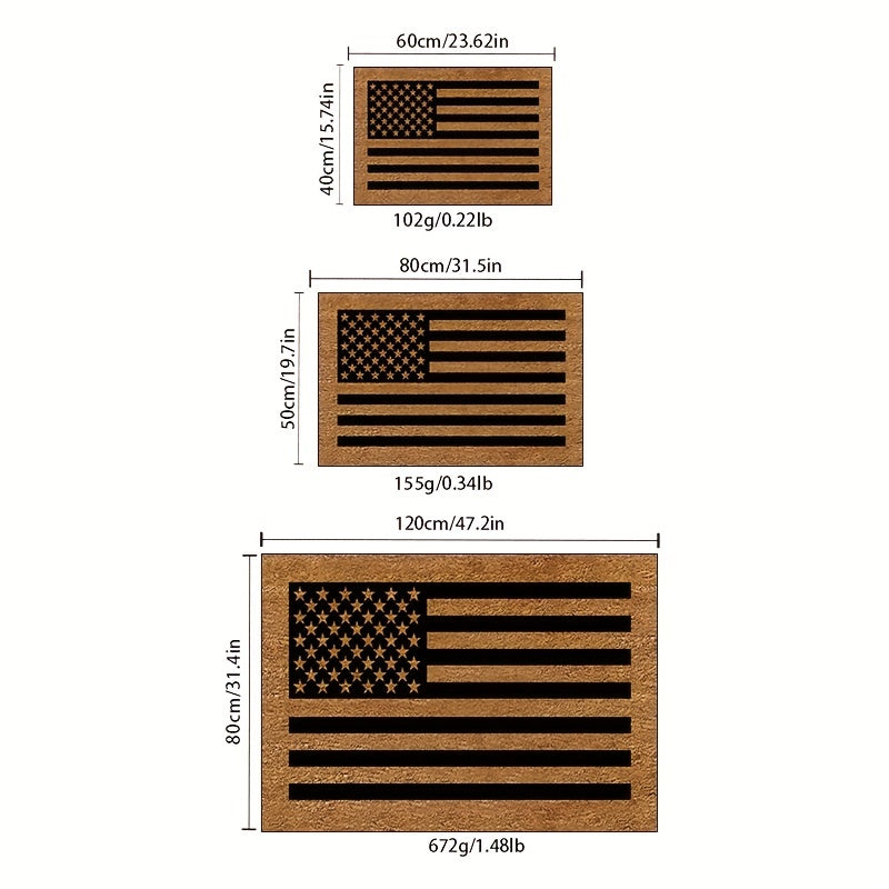 American Flag Area Rug Shaggy Non Slip Washable for Living Room
