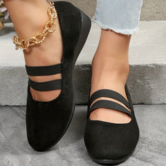 Women's Elastic Band Flat Shoes Casual Slip On Outdoor Shoes