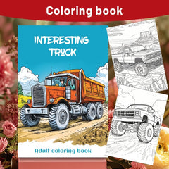 Fun Truck Coloring Book - Birthday, Christmas, Halloween Gift