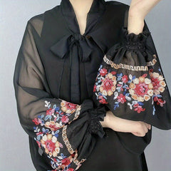 Chiffon Embroidered Sun Proof Shawl Ice Women Scarf Spring & Summer Shade Wrap