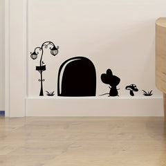 Little Mouse Door Hole Wall Sticker Self-adhesive Decoration